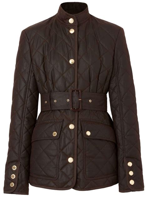 burberry belted quilted jacket.